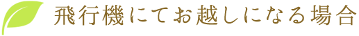 飛行機にてお越しになる場合